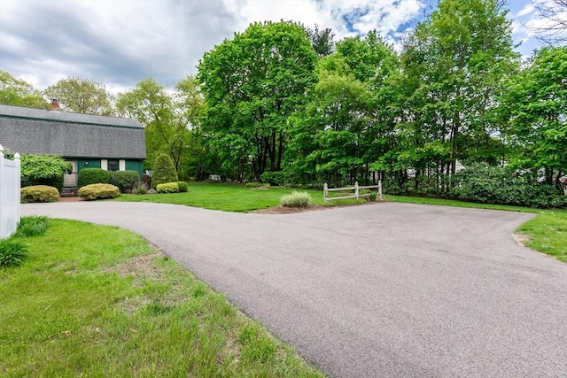 view of asphalt driveway