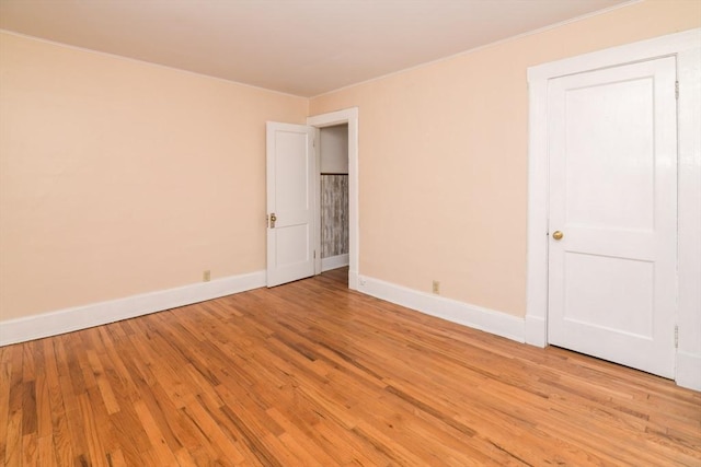 unfurnished bedroom with light hardwood / wood-style floors