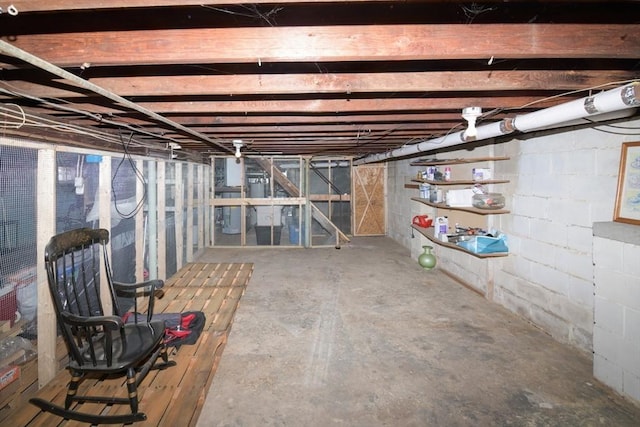 view of basement