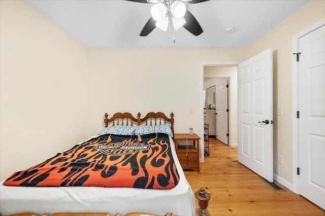 1085 Southbridge Rd, Warren, MA 01585 - bedroom featuring light wood-style floors and ceiling fan