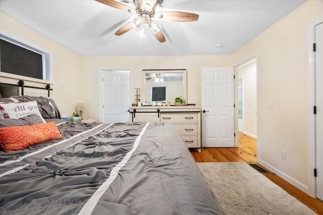 1085 Southbridge Rd, Warren, MA 01585 - bedroom with light wood finished floors and a ceiling fan