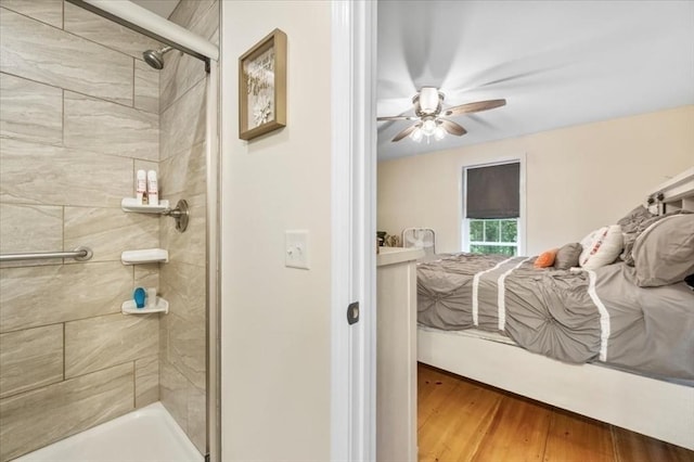 1085 Southbridge Rd, Warren, MA 01585 - bedroom with wood finished floors and a ceiling fan