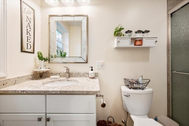 1085 Southbridge Rd, Warren, MA 01585 - bathroom with vanity and an enclosed shower