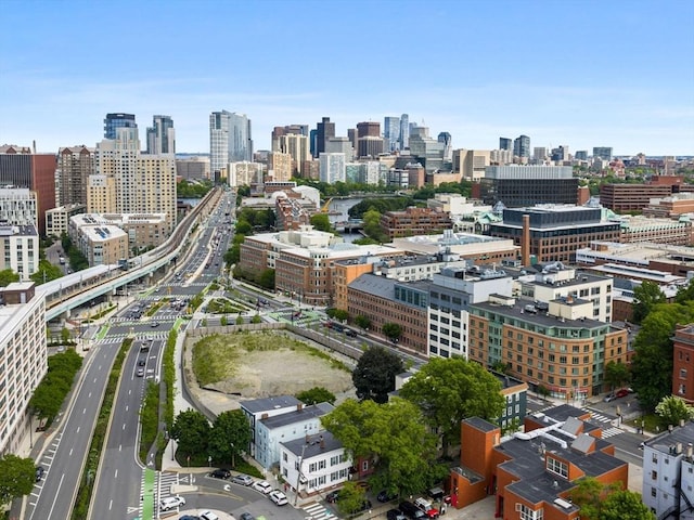 150 Cambridge St Unit 403, Cambridge, MA 02141 - drone / aerial view of city skyline and a main thoroughfare