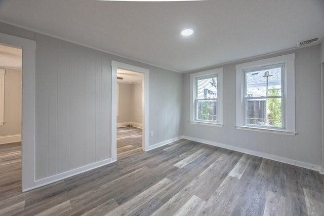 338-340 Main St, Fairhaven, MA 02719 - spare room with wood finished floors and crown molding
