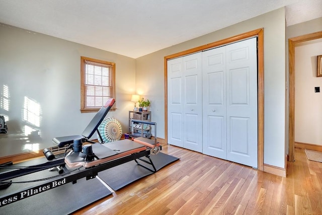 interior space with light wood-type flooring