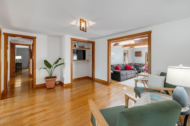 6 Paddock Dr, Harwich, MA 02645 - living room featuring light wood finished floors and baseboards