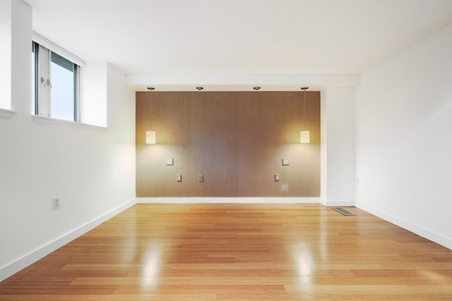 empty room featuring light hardwood / wood-style flooring