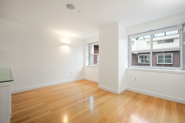 empty room featuring light hardwood / wood-style flooring