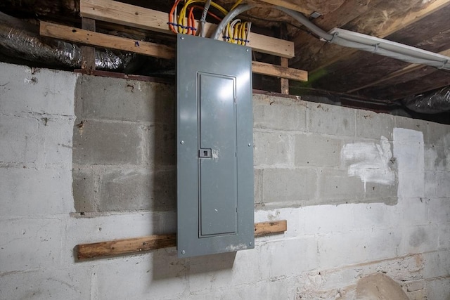 utility room with electric panel