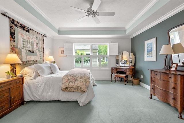 40 Tall Pine Dr Unit 18, Sudbury, MA 01776 - bedroom with multiple windows, a tray ceiling, ornamental molding, and carpet floors