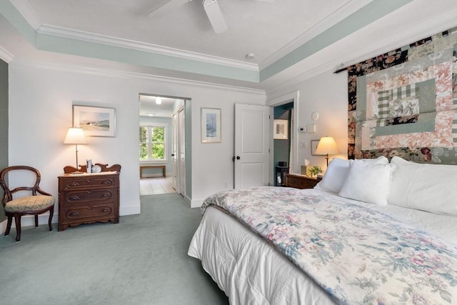 40 Tall Pine Dr Unit 18, Sudbury, MA 01776 - carpeted bedroom featuring crown molding and ceiling fan