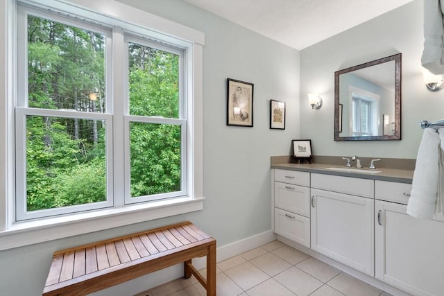40 Tall Pine Dr Unit 18, Sudbury, MA 01776 - bathroom featuring healthy amount of natural light, vanity, and tile patterned flooring