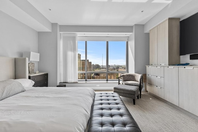 bedroom featuring carpet