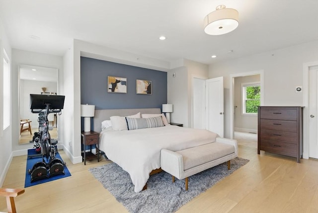 54-58 Robey St Unit 54, Boston, MA 02119 - bedroom featuring light wood-style flooring, recessed lighting, and baseboards