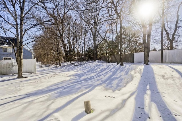 view of snowy yard