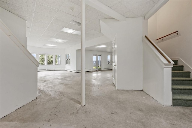 52 S Nelson Rd, Sterling, MA 01564 - basement with a drop ceiling, stairway, and plenty of natural light
