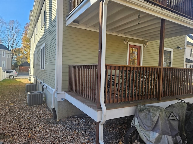 view of side of home with a balcony