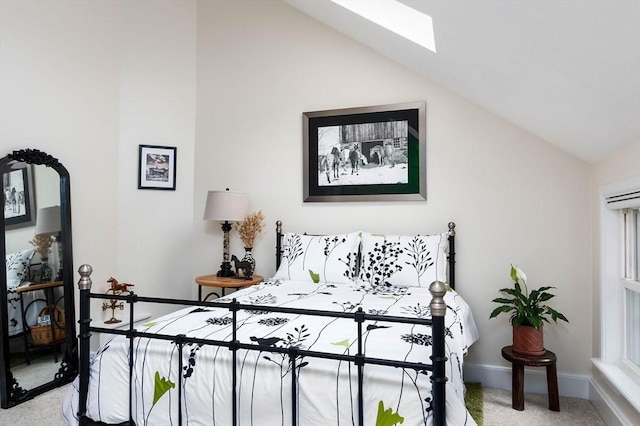6 A St Unit 6, Northbridge, MA 01588 - bedroom with carpet floors, vaulted ceiling, and a skylight