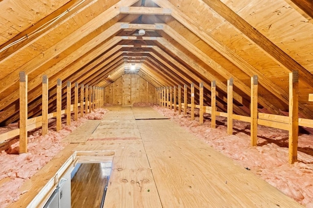 view of attic