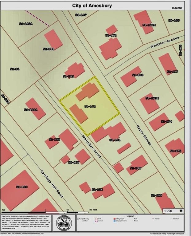 14 Maple St, Amesbury, MA 01913 - parcel map