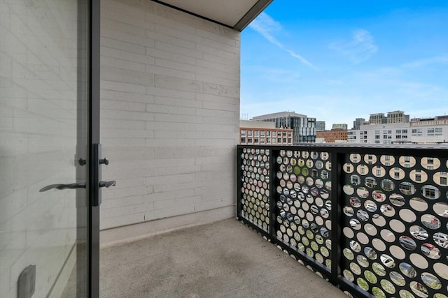 balcony with a city view