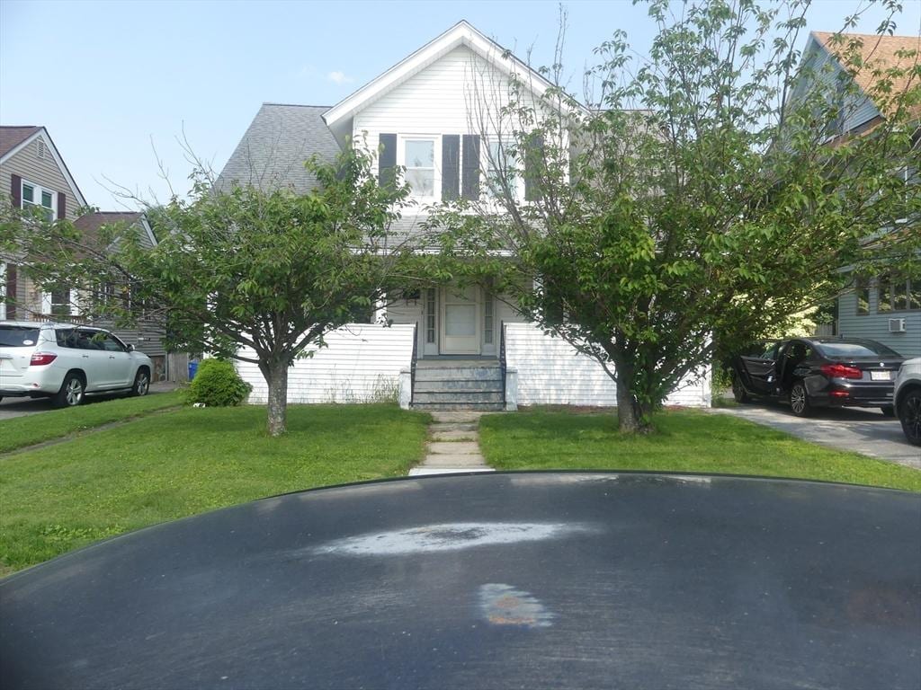 323 Burncoat, Worcester, MA 01606 - obstructed view of property featuring a front lawn and entry steps