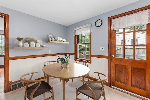 70 Fox Meadow Ln, Dedham, MA 02026 - dining space featuring a wainscoted wall