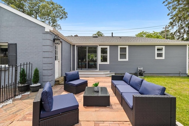 213 Thurston St, Wrentham, MA 02093 - view of patio / terrace featuring an outdoor living space