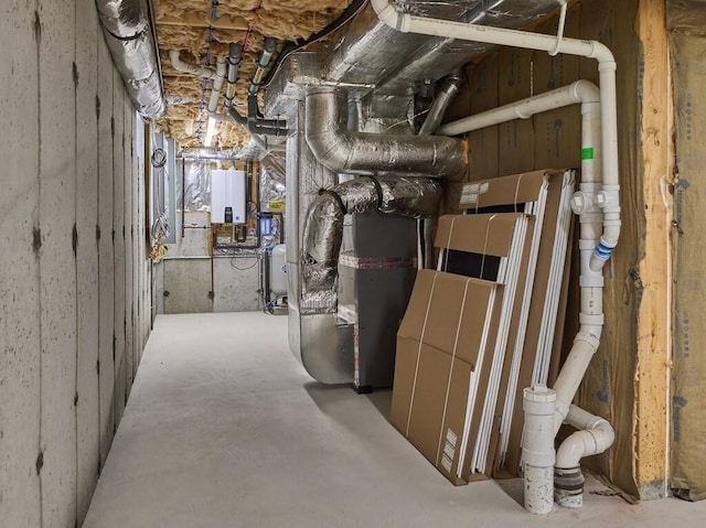 128 Old Southbridge Rd, Dudley, MA 01571 - unfinished basement with heating unit