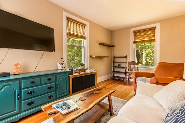 38 Davis St, Plymouth, MA 02360 - living area featuring light wood-style flooring and baseboards