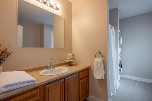 21 Cielo Dr, Dover, NH 03820 - full bathroom featuring vanity, tile patterned floors, and a shower with shower curtain