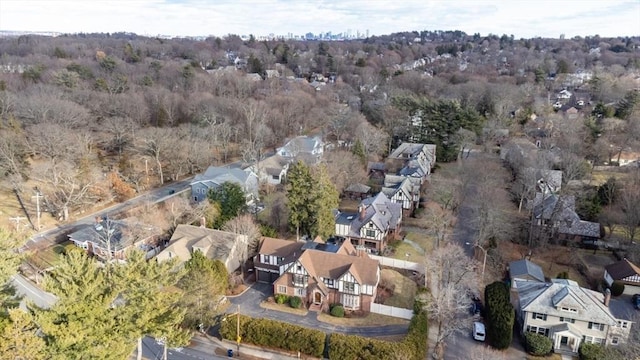 drone / aerial view with a residential view