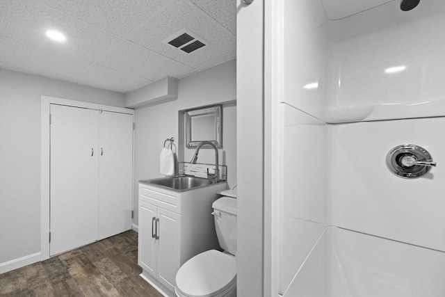 92 Martin St, Rehoboth, MA 02769 - full bath featuring a paneled ceiling, wood finished floors, and a shower