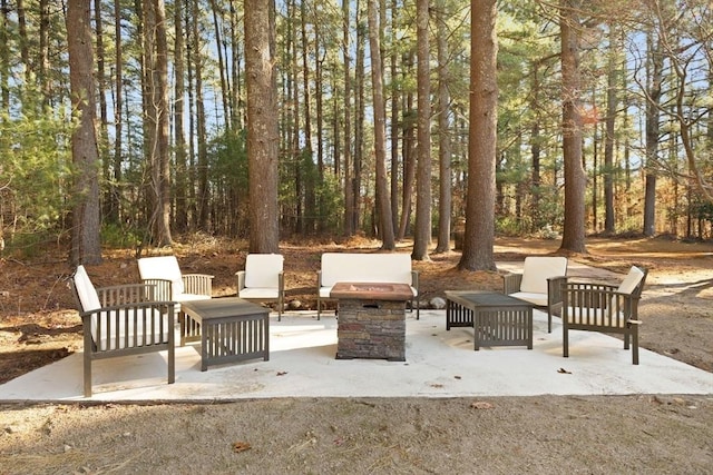 92 Martin St, Rehoboth, MA 02769 - view of patio with an outdoor fire pit