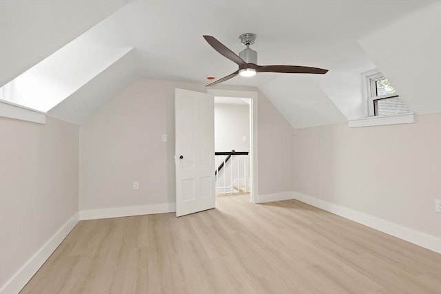 25 Norfolk St, Canton, MA 02021 - additional living space with wood finished floors, a ceiling fan, and vaulted ceiling
