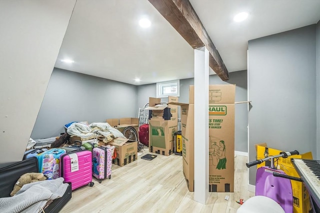 14 Greenville St, Billerica, MA 01821 - below grade area with recessed lighting and wood finished floors