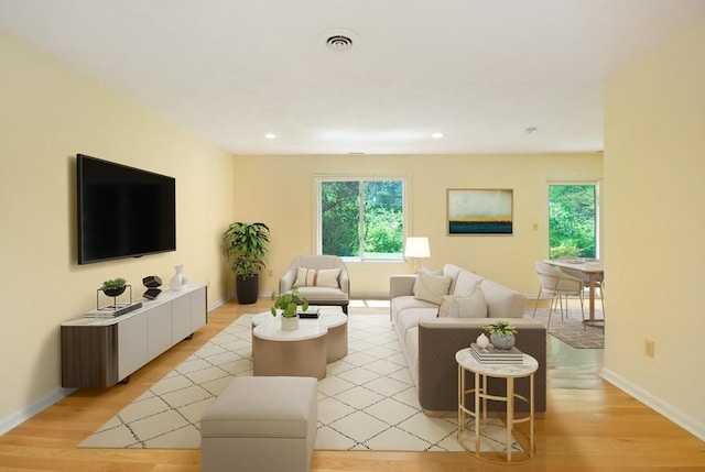 19 Concord Greene Unit 3, Concord, MA 01742 - living area featuring plenty of natural light, light wood-style flooring, and recessed lighting