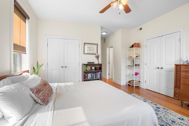 129 Highland Ave Unit 4, Somerville, MA 02143 - bedroom featuring wood finished floors and ceiling fan