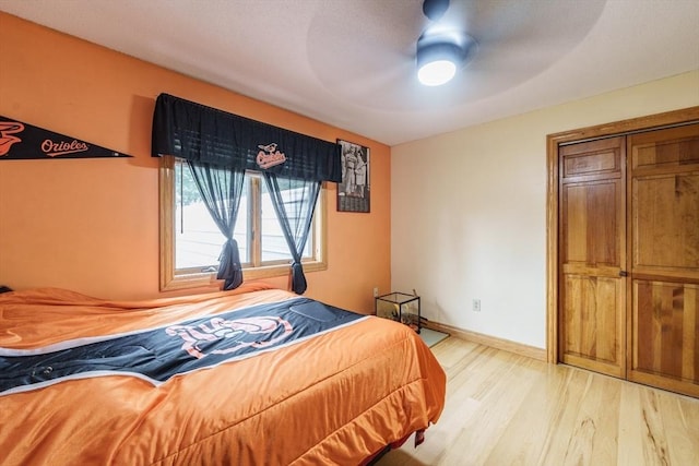 1170 E St, Ludlow, MA 01056 - bedroom with light wood finished floors and ceiling fan