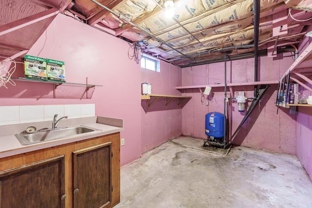 1170 E St, Ludlow, MA 01056 - below grade area with a sink and a water pressure tank