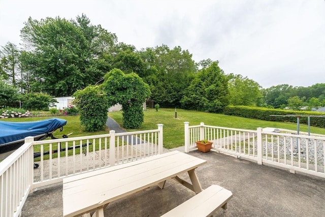 1170 E St, Ludlow, MA 01056 - view of patio featuring outdoor dining area and a wooden deck