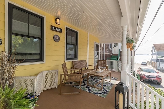 balcony with covered porch