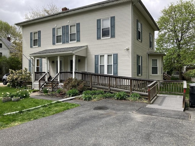 view of front of property with a porch