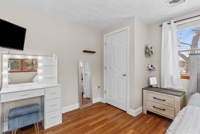 bedroom featuring light hardwood / wood-style flooring