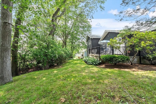 5 Summit View Dr, Swampscott, MA 01907 - view of grassy yard featuring a wooden deck