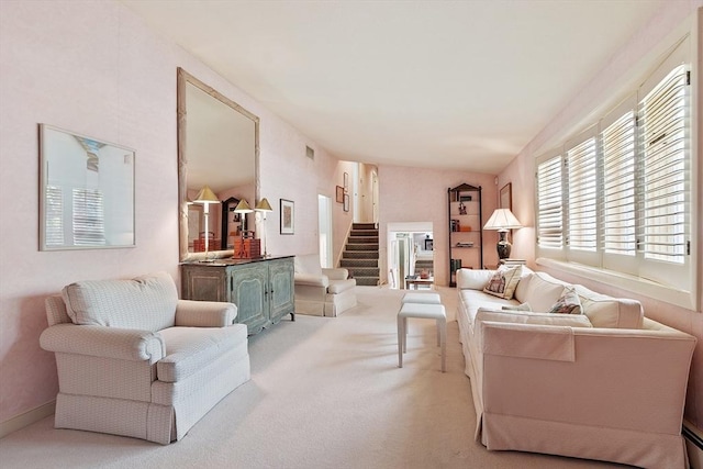 5 Summit View Dr, Swampscott, MA 01907 - living room featuring carpet and stairs