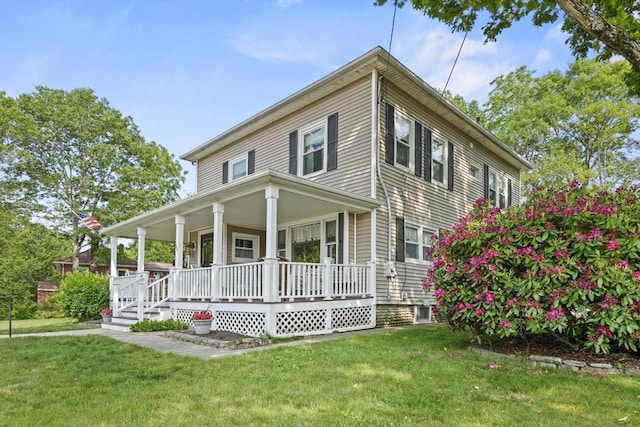 20 Houghton St, Webster, MA 01570 - view of front of house with a porch and a front yard