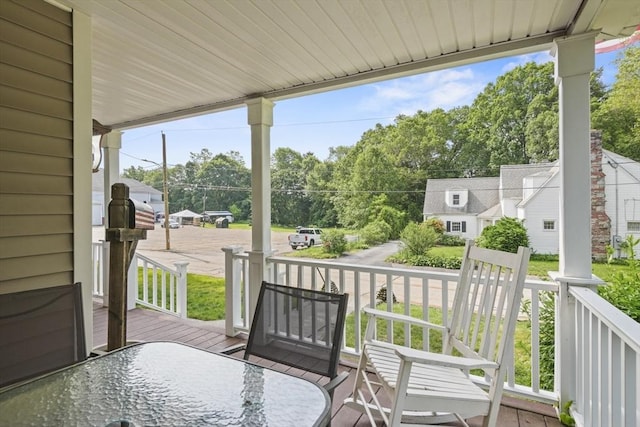 20 Houghton St, Webster, MA 01570 - porch with view of wooded area