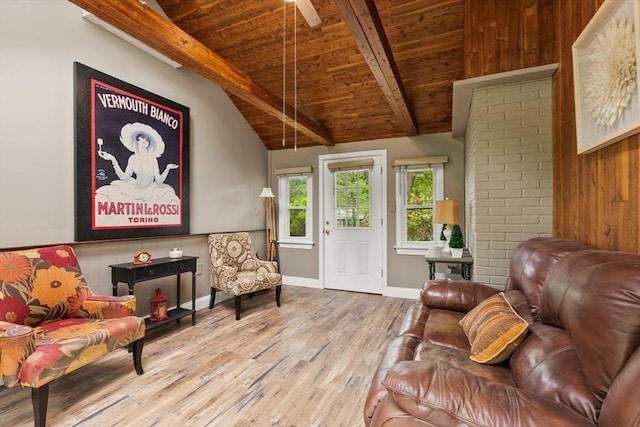 124 Hillside Rd, North Andover, MA 01845 - living area with wood ceiling and wood finished floors